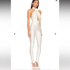 Ronny Kobo Collection White Halter Jumpsuit